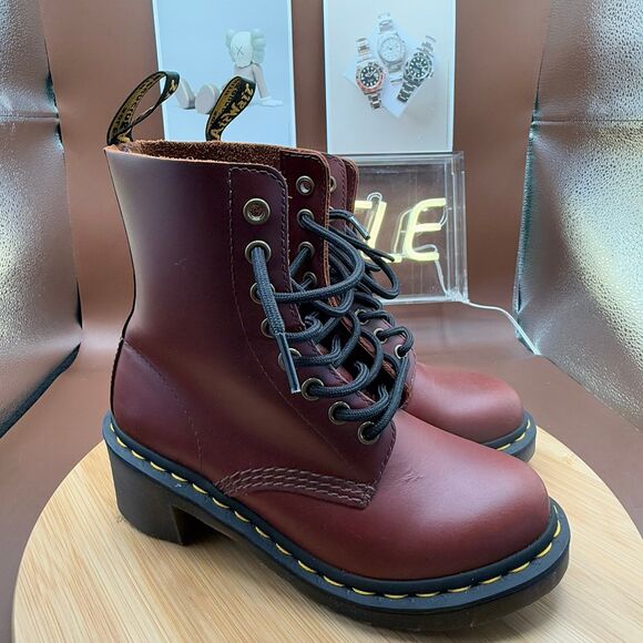 Dr. Martens Shoes - Dr. Martens Women’s Clemency Lace-Up Boots Brown Sz 5